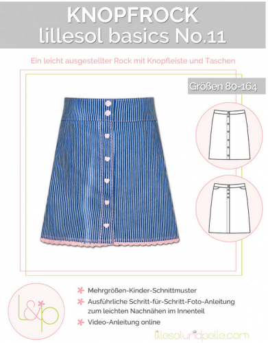 Papierschnittmuster - Knopfrock No. 11 - Kinder - Lillesol & Pelle